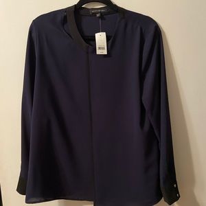 Snap neck blouse
